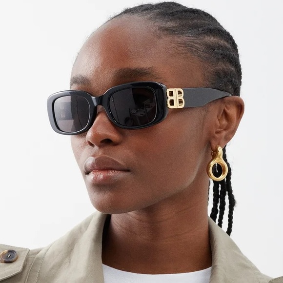 NEW BALENCIAGA SUNGLASSES BB0310SK 001 BLACK EYEWEAR - Picture 2 of 13